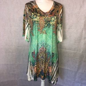 Bright, fun short sleeved tunic